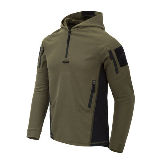 Kokybiškas taktinis džemperis Helikon RANGE HOODIE, žalios spalvos