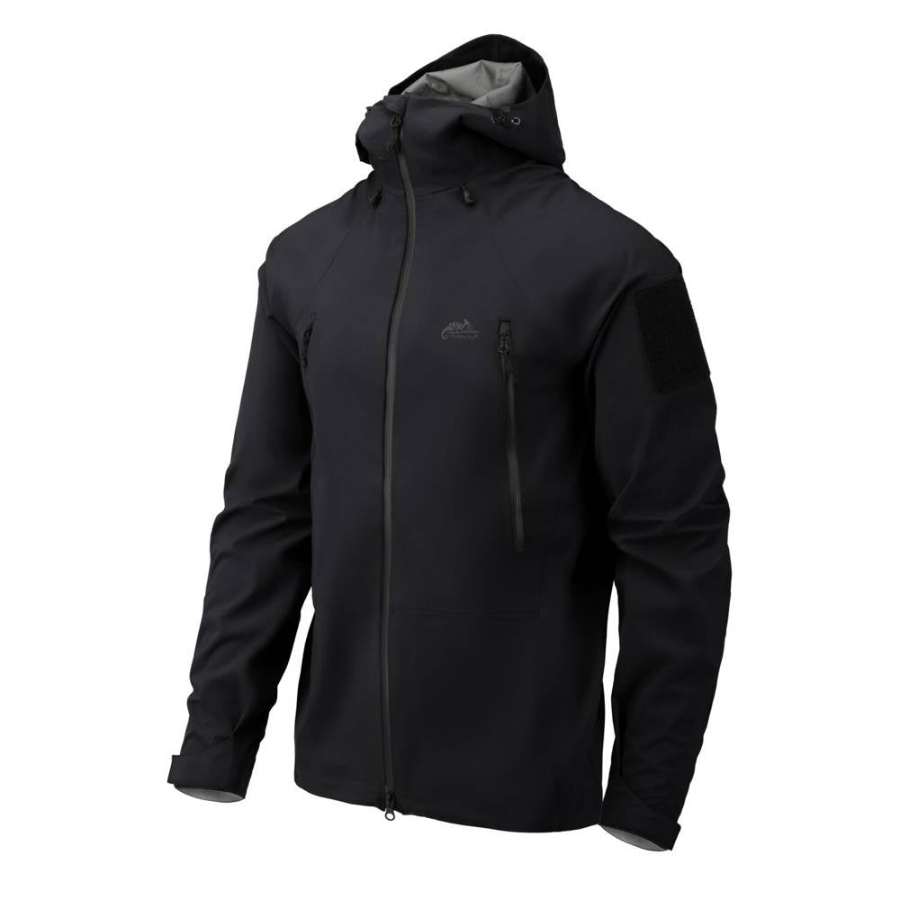 Neperšlampanti ir neperpučiama striukė Helikon Squall Hardshell Jacket, juodos spalvos