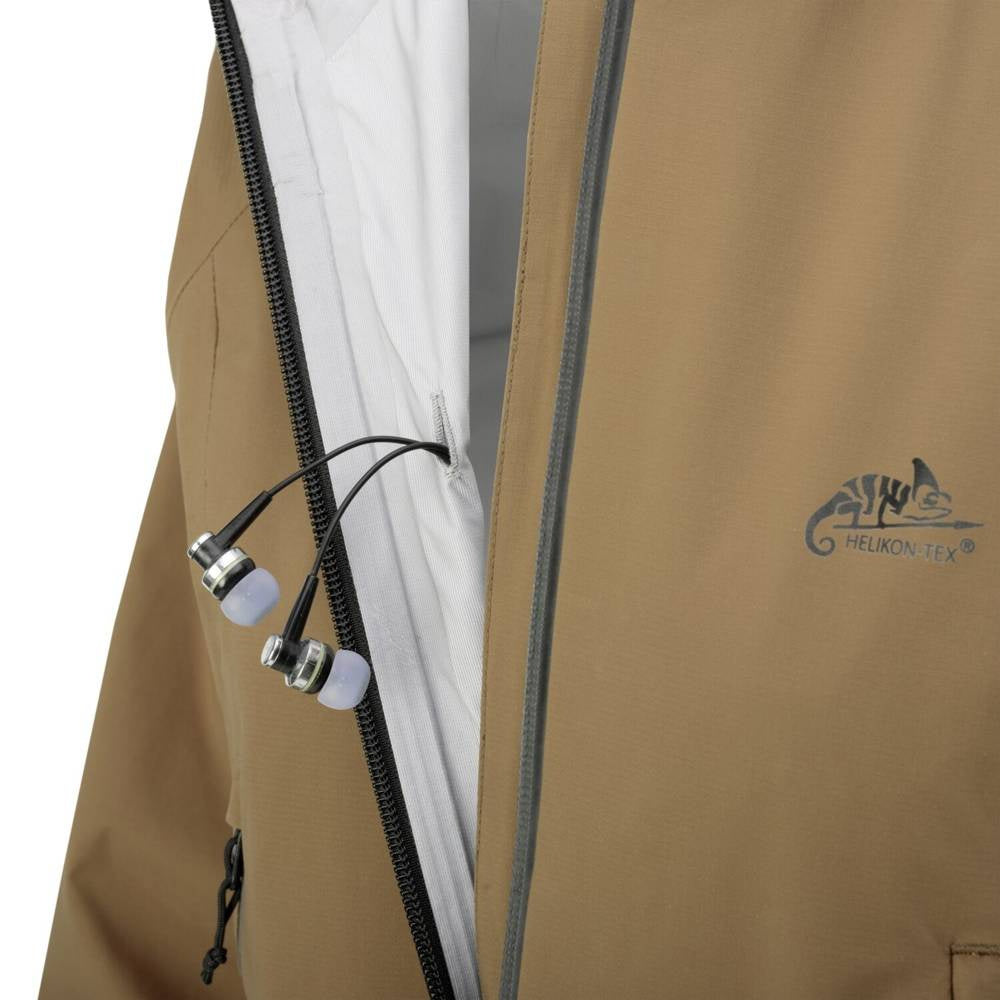 Neperšlampanti ir neperpučiama striukė Helikon Squall Hardshell Jacket, juodos spalvos