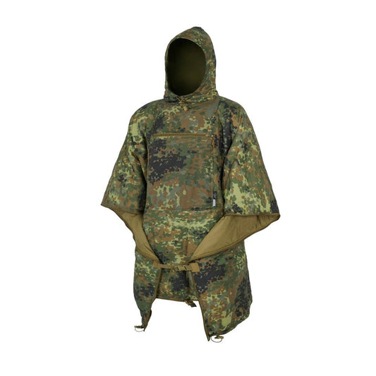 Universalus šiltas apklotas/pončas Helikon-Tex Swagman Roll Poncho, spalva Flecktarn