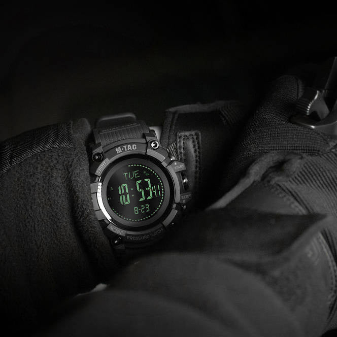 Elektroninis taktinis laikrodis M-Tac Adventure, juodos spalvos