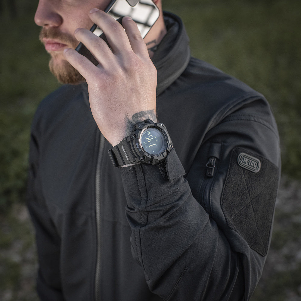 Elektroninis taktinis laikrodis M-Tac Adventure, juodos spalvos