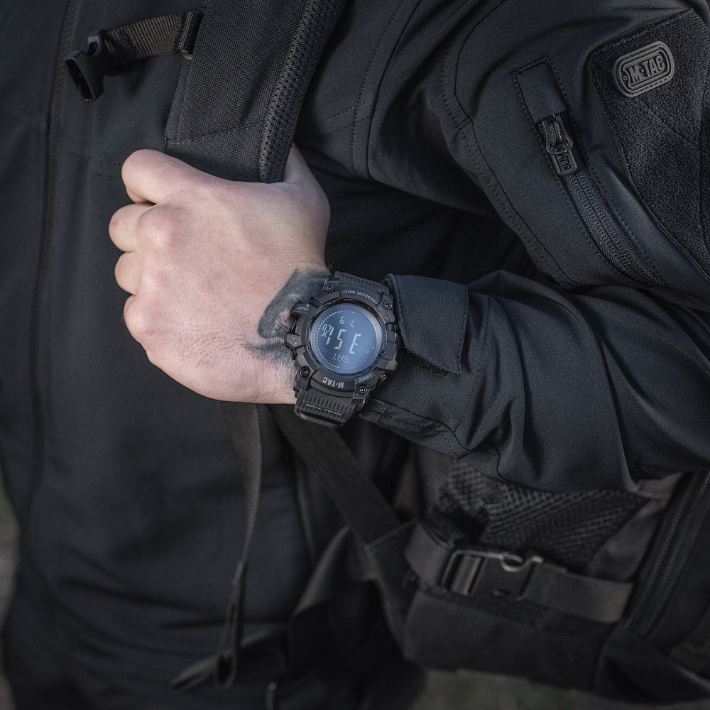 Elektroninis taktinis laikrodis M-Tac Adventure, juodos spalvos