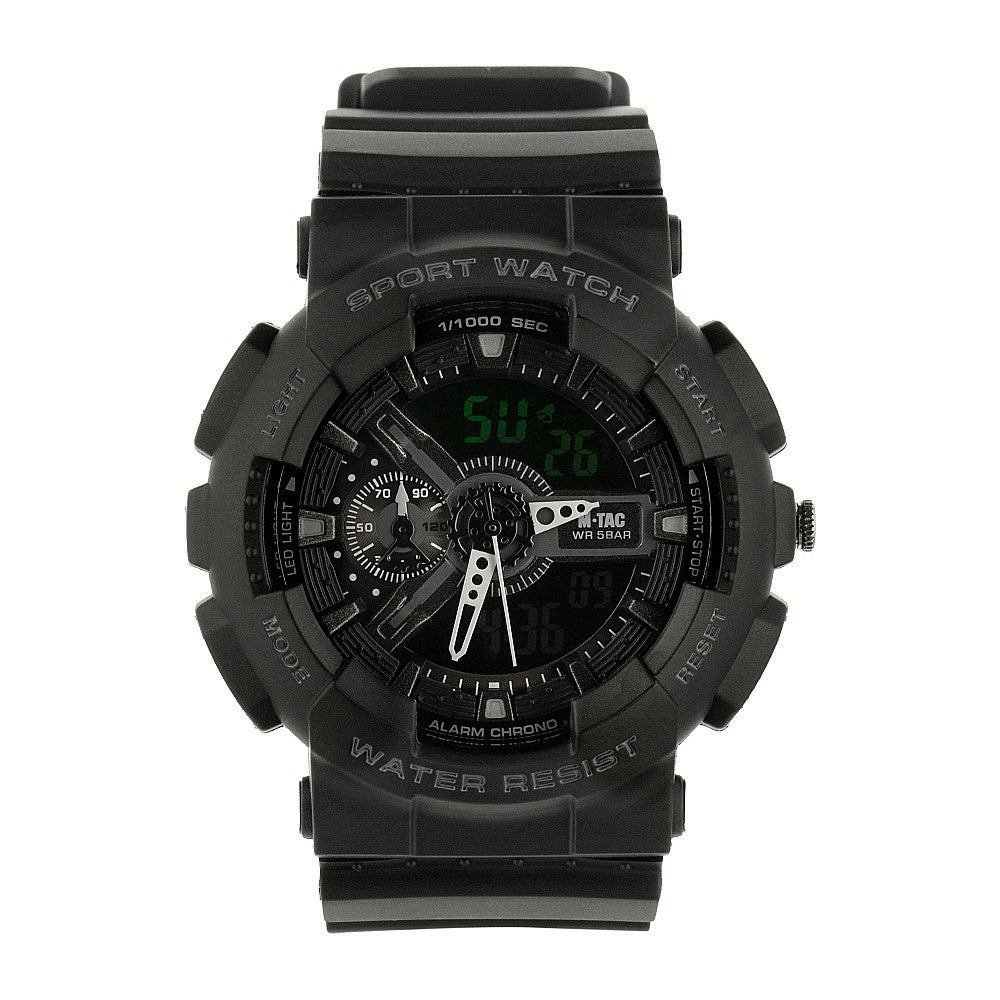 Multifunkcinis taktinis laikrodis M-Tac Tactical Sports Watch 40571, juodos spalvos