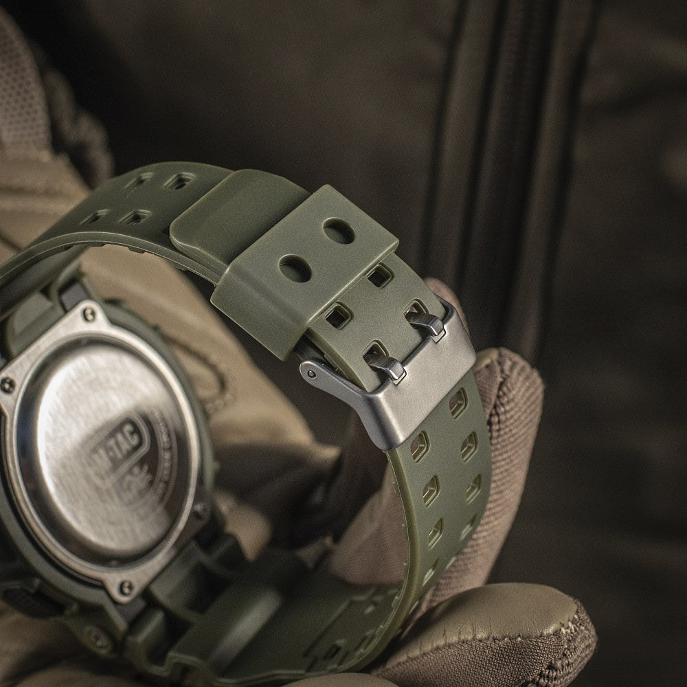 Multifunkcinis taktinis laikrodis M-Tac Tactical Sports Watch, 40570, žalios Olive spalvos