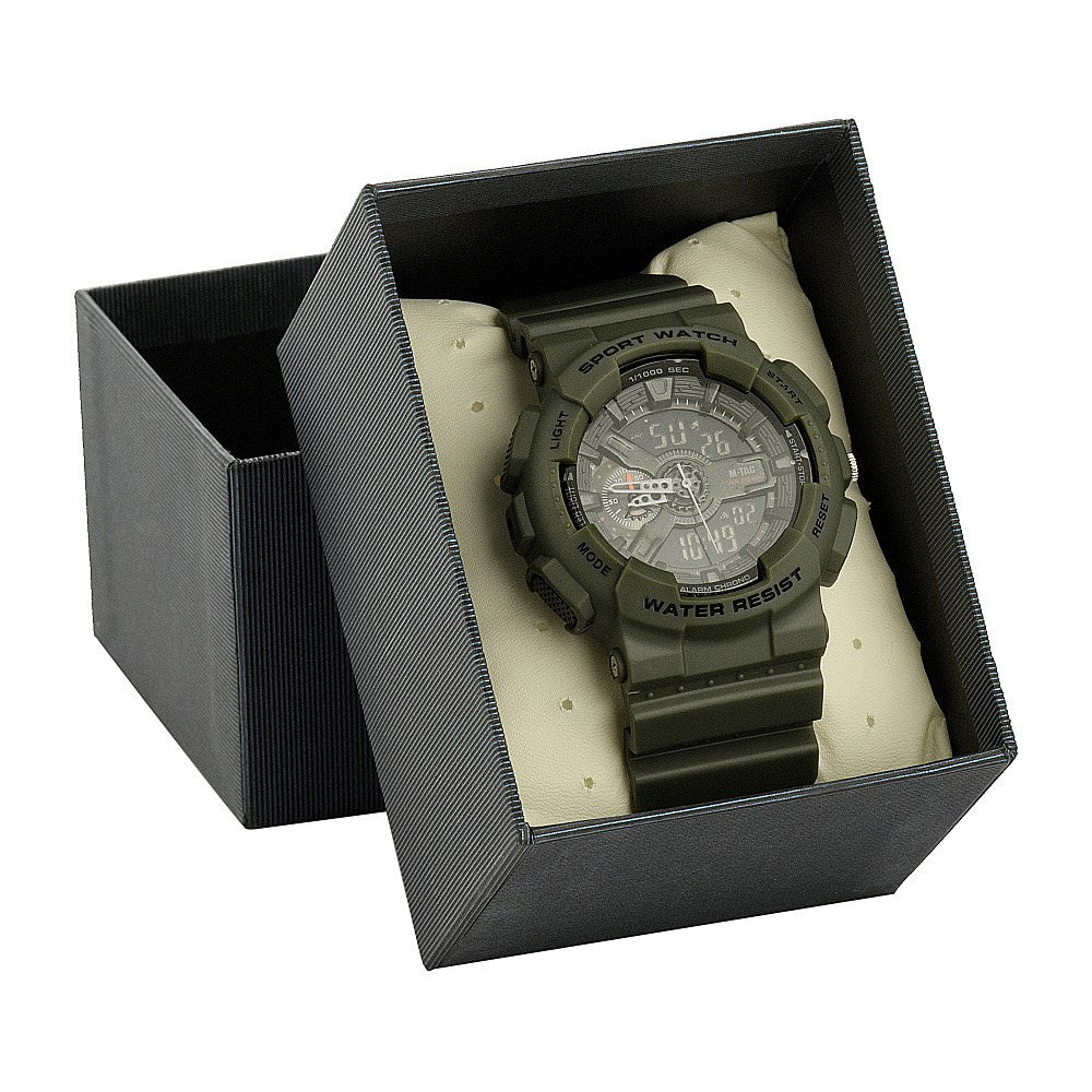 Multifunkcinis taktinis laikrodis M-Tac Tactical Sports Watch, 40570, žalios Olive spalvos