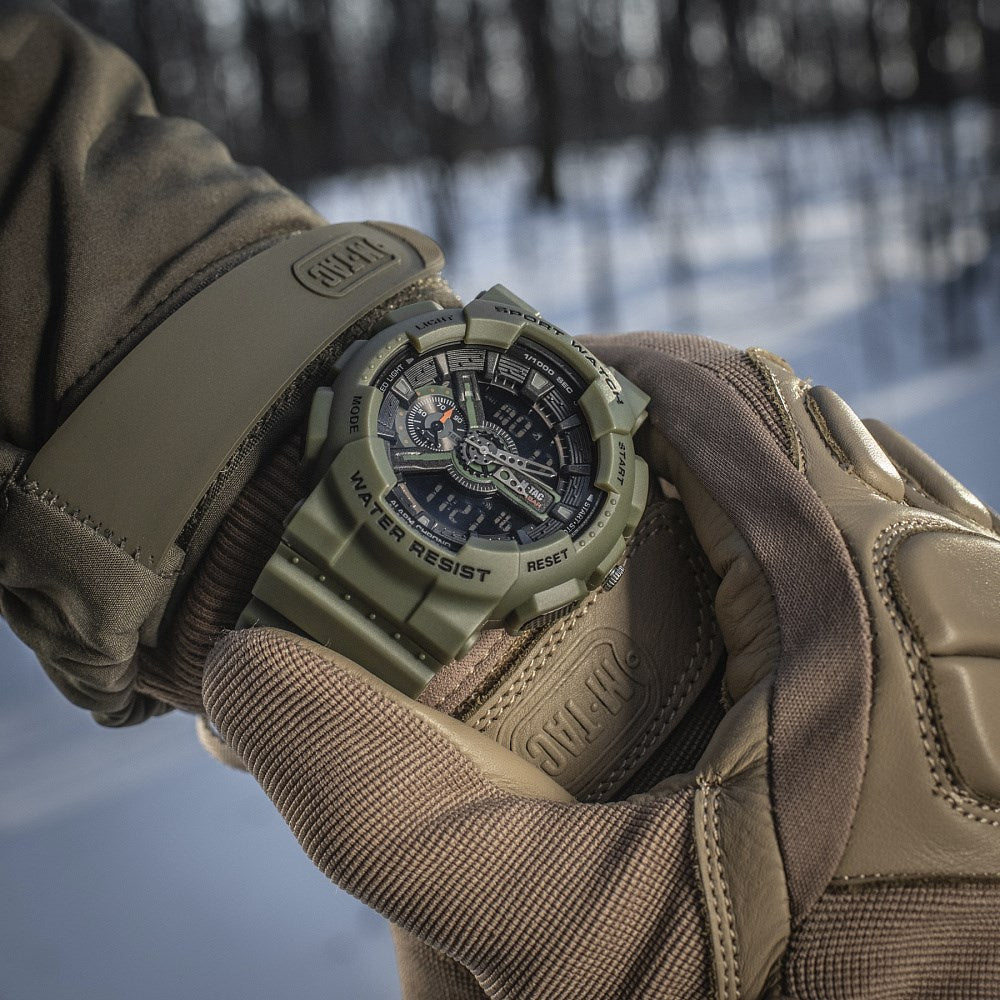 Multifunkcinis taktinis laikrodis M-Tac Tactical Sports Watch, 40570, žalios Olive spalvos