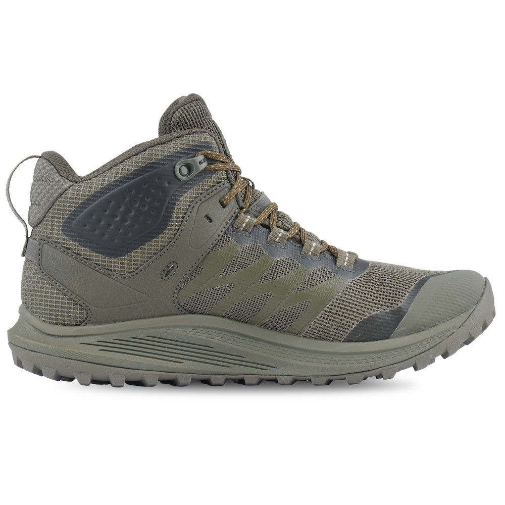 Lengvi, patogūs ir atsparūs taktiniai batai Merrell Nova 3 Tactical Mid, tamsiai žalios spalvos