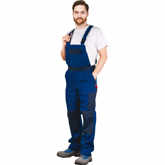 Medvilninis darbo puskombinezonis BOMUL BLUE